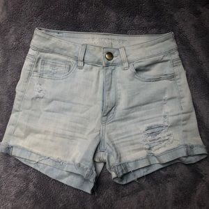 American Eagle Light Wash Denim Shorts